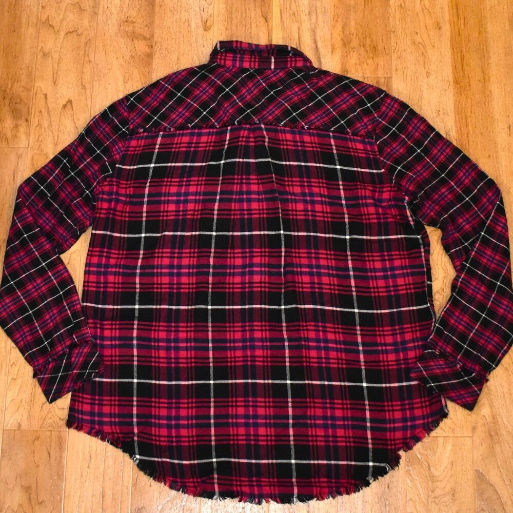 Rails Brock Fuschia Plaid Button Front Shirt Sz L - image 2